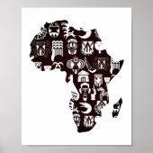Afrika-Karte Poster (Vorne)