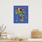 Afrika-Karte Poster (Küche)
