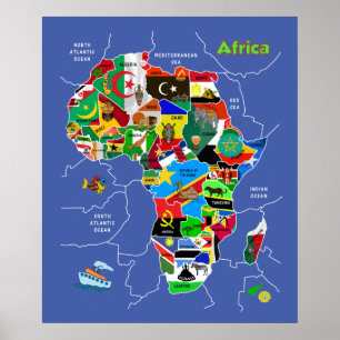 Afrika-Karte Poster