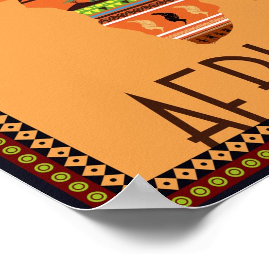 Afrika - Karte Poster (Ecke)