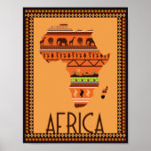 Afrika - Karte Poster (Vorne)