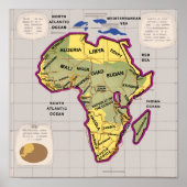 Afrika-Karte Poster (Vorne)