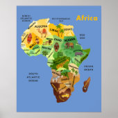 Afrika-Karte-Poster Poster (Vorne)