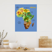 Afrika-Karte-Poster Poster (Küche)