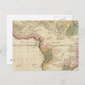 Afrika-Karte Postkarte (Vorne/Hinten)