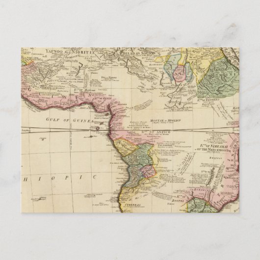 Afrika-Karte Postkarte (Vorderseite)