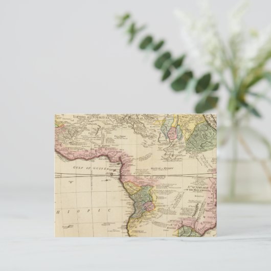 Afrika-Karte Postkarte (Stehend Vorderseite)