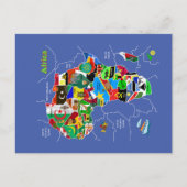 Afrika-Karte Postkarte (Vorderseite)