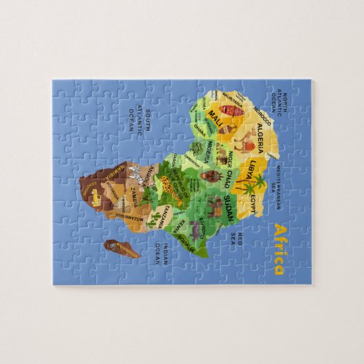 Afrika-Karte Puzzle (Horizontal)