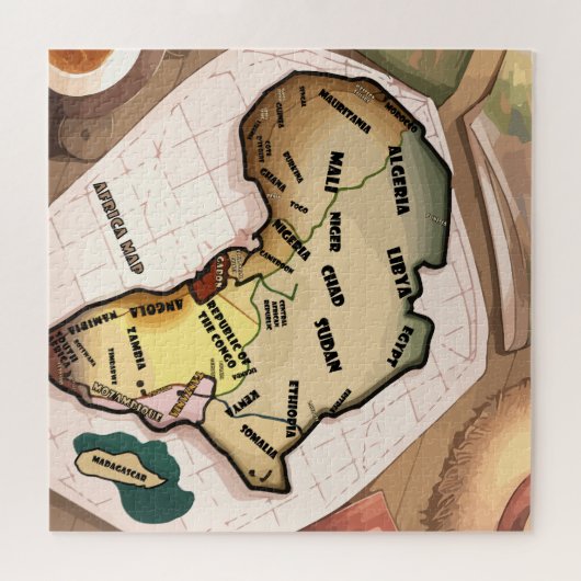 Afrika-Karte Puzzle (Horizontal)