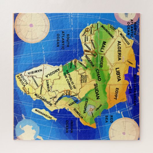 Afrika-Karte Puzzle (Horizontal)