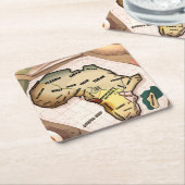 Afrika-Karte Rechteckiger Pappuntersetzer (angewinkelt)