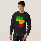 Afrika Karte Schwarzer Geschichtsmonat Afro Afrika Sweatshirt (Vorne ganz)