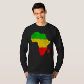 Afrika Karte Schwarzer Geschichtsmonat Afro Afrika T-Shirt (Vorne ganz)
