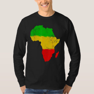 Afrika Karte Schwarzer Geschichtsmonat Afro Afrika T-Shirt