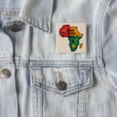 Afrika Karte Schwarzgeschichte Monat Button (Beispiel)