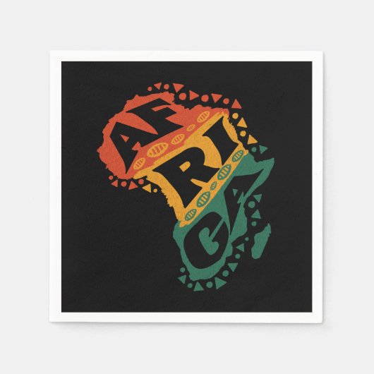 Afrika-Karte Serviette (Vorderseite)