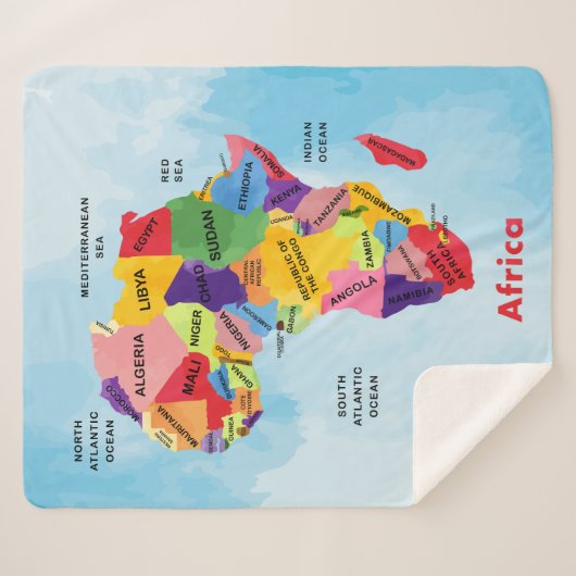 Afrika-Karte Sherpadecke (Vorderseite (Horizontal))