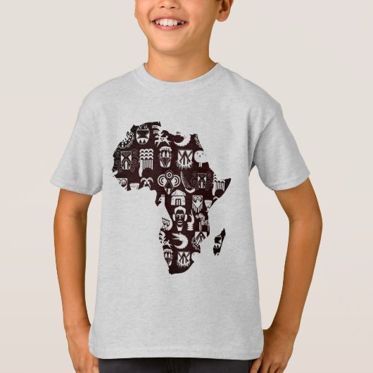 Afrika-Karte T-Shirt (Vorderseite)