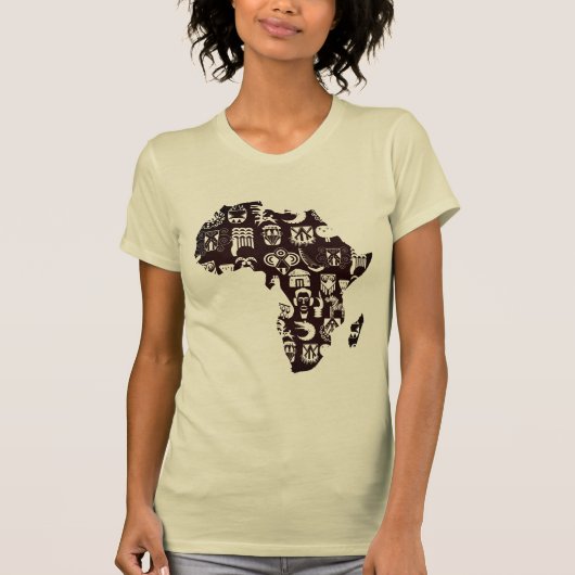 Afrika-Karte T-Shirt (Vorderseite)