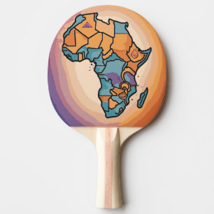 Afrika-Karte Tischtennis Schläger