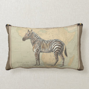 Afrika-Karte und ein Zebra Lendenkissen