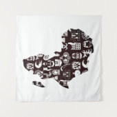 Afrika-Karte Wandteppich (Vorderseite (Horizontal))