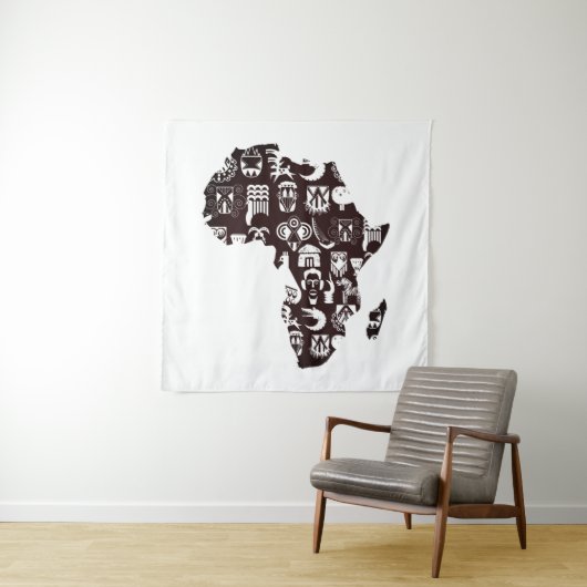 Afrika-Karte Wandteppich (Beispiel)