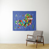 Afrika-Karte Wandteppich (Beispiel (Horizontal))