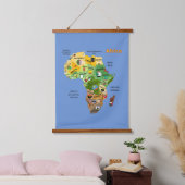 Afrika-Karte Wandteppich Mit Holzrahmen (Schlafzimmer)