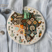 Afrika-Karten-Dekorative-Stammes-Elemente-Muster Button (Beispiel)