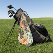 Afrika-Karten-Dekorative Stammes-Elemente-Muster Golfhandtuch (Gras)