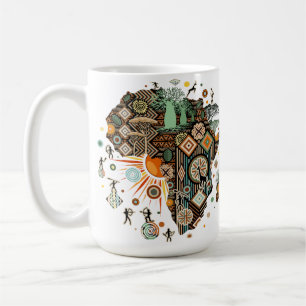 Afrika-Karten-Dekorative Stammes-Elemente-Muster Kaffeetasse