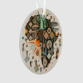 Afrika-Karten-Dekorative Stammes-Elemente-Muster Ornament (Vorderseite)
