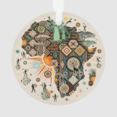 Afrika-Karten-Dekorative Stammes-Elemente-Muster Ornament (Rückseite)