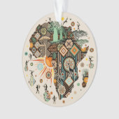 Afrika-Karten-Dekorative Stammes-Elemente-Muster Ornament (Vorderseite)