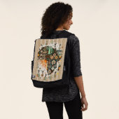 Afrika-Karten-Dekorative-Stammes-Elemente-Muster Rucksack (Ausgewaschen)