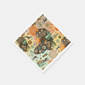 Afrika-Karten-Dekorative-Stammes-Elemente-Muster Serviette (Ecke)