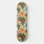Afrika-Karten-Dekorative-Stammes-Elemente-Muster Skateboard (Vorderseite)