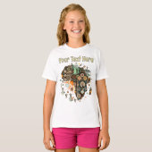 Afrika-Karten-Dekorative Stammes-Elemente-Muster T-Shirt (Vorne ganz)