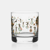 Afrika-Karten-Dekorative-Stammes-Elemente-Muster Whiskyglas (Links)