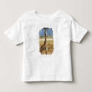 Afrika, Kenia, Amboseli NP. Eine Netzgiraffe, oder Kleinkind T-shirt
