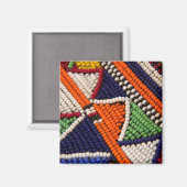 Afrika, Kenia. Maasai-Stammesperlen Magnet (Vorderseite/Rückseite)