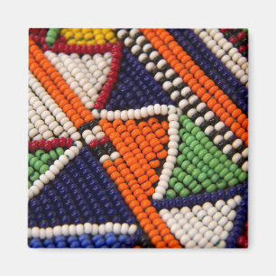 Afrika, Kenia. Maasai-Stammesperlen Magnet