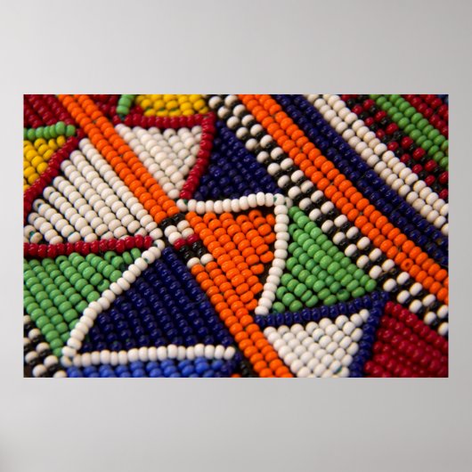 Afrika, Kenia. Maasai Tribal Beads Poster (Vorne)