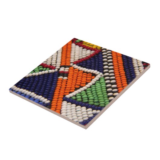 Afrika, Kenia. Maasai-Tribal Fliese (Seite)