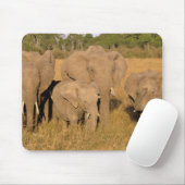 Afrika, Kenia, Masai Mara. Afrikanischer Elefant Mousepad (Mit Mouse)