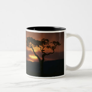 Afrika, Kenia, Masai Mara Game Reserve, Szene Zweifarbige Tasse