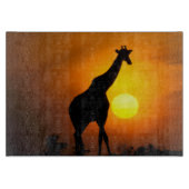 Afrika, Kenia, Masai Mara. Giraffe (Giraffe) Schneidebrett (Vorderseite)