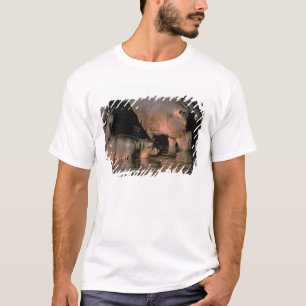 Afrika, Kenia, Masai Mara. Nilpferde T-Shirt